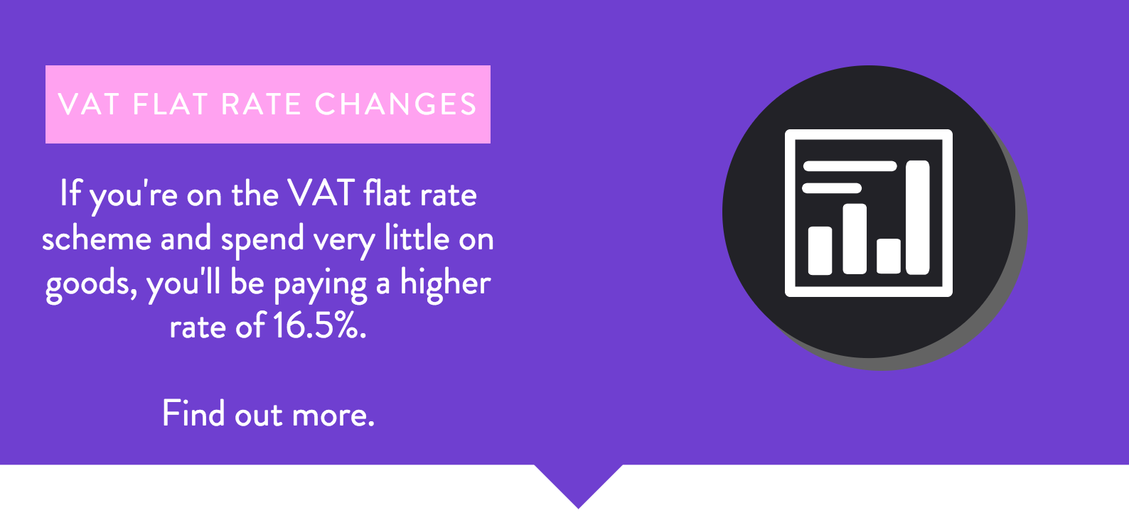 If you are on the VAT flat rate scheme you could be paying a higher rate in the new tax year